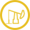 Yellow Icon of a Pump Jack